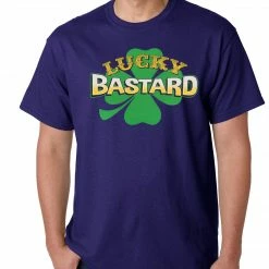 Bewild Lucky Bastard Irish Shamrock Mens T-shirt