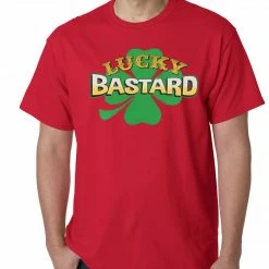 Bewild Lucky Bastard Irish Shamrock Mens T-shirt