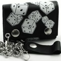 Bewild Lucky Dice Genuine Leather Chain Wallet