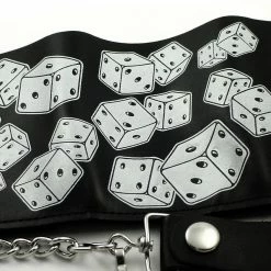 Bewild Lucky Dice Genuine Leather Chain Wallet