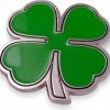Bewild Lucky Shamrock 4 Leaf Clover Buckle With FREE Leather Belt