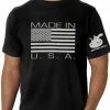 Bewild Nationality & Ethnic Made In The USA Men's T-Shirt (Black)