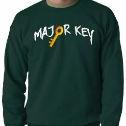 Bewild Major Key To Succes Emoji Key Adult Crewneck Cool Funny & Offensive