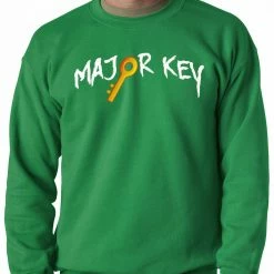 Bewild Major Key To Succes Emoji Key Adult Crewneck Cool Funny & Offensive