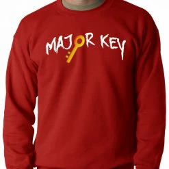 Bewild Major Key To Succes Emoji Key Adult Crewneck Cool Funny & Offensive