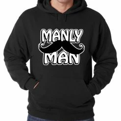 Bewild Cool Funny & Offensive Manly Man Mustache Adult Hoodie