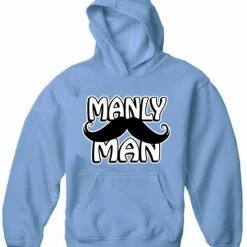 Bewild Cool Funny & Offensive Manly Man Mustache Adult Hoodie