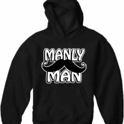 Bewild Cool Funny & Offensive Manly Man Mustache Adult Hoodie