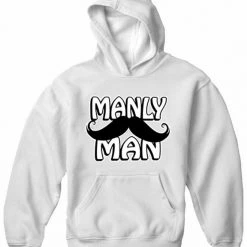 Bewild Cool Funny & Offensive Manly Man Mustache Adult Hoodie