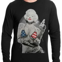 Bewild Marilyn Flag Bikini Thermal Shirt