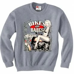Bewild Biker Style Marilyn Monroe Bikes And Babes Crewneck Sweatshirt 11 Bewild Biker Style Marilyn Monroe Bikes And Babes Crewneck Sweatshirt