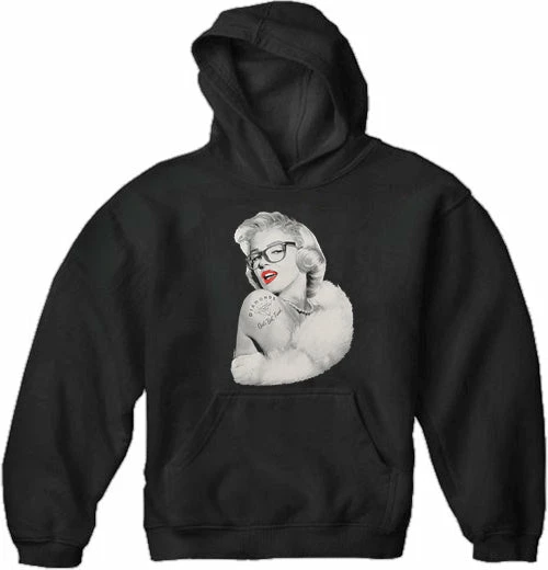 Bewild Marilyn Monroe Diamonds Girl's Best Friend Adult Hoodie 4 Bewild Marilyn Monroe Diamonds Girl's Best Friend Adult Hoodie