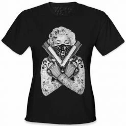 Bewild Marilyn Monroe "Gangster" Girls T-Shirt Cool Funny & Offensive