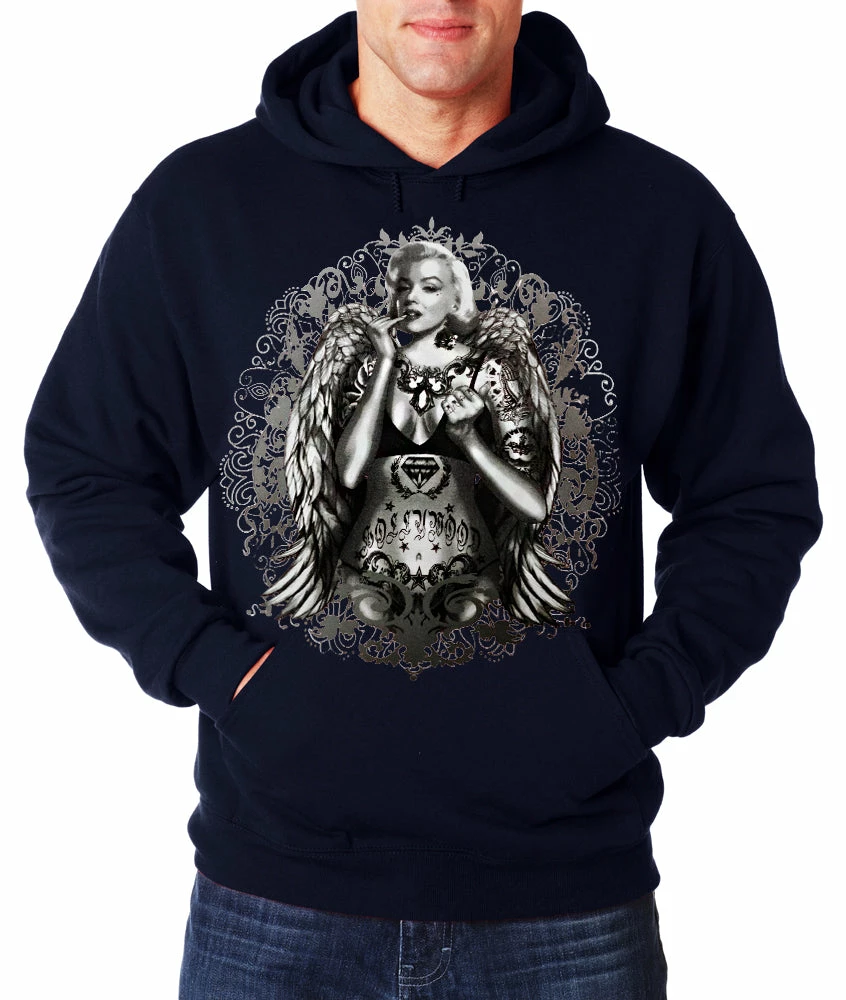 Bewild Cool Funny & Offensive Marilyn Monroe Hollywood Tattoo Adult Hoodie 3 Bewild Cool Funny & Offensive Marilyn Monroe Hollywood Tattoo Adult Hoodie