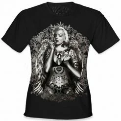 Bewild Cool Funny & Offensive Marilyn Monroe Hollywood Tattoo Girl's T-Shirt