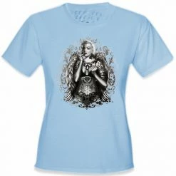 Bewild Cool Funny & Offensive Marilyn Monroe Hollywood Tattoo Girl's T-Shirt