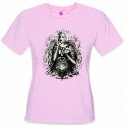 Bewild Cool Funny & Offensive Marilyn Monroe Hollywood Tattoo Girl's T-Shirt