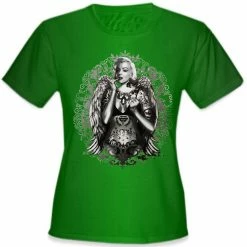 Bewild Cool Funny & Offensive Marilyn Monroe Hollywood Tattoo Girl's T-Shirt