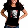 Bewild Cool Funny & Offensive Marilyn Monroe Lipstick Classic Celebrity Girl's T-Shirt