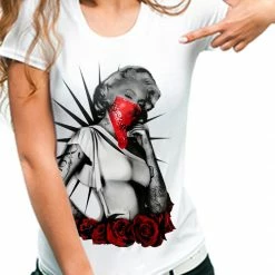 Bewild Marilyn Monroe Red Roses Girl's T-Shirt