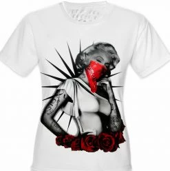 Bewild Marilyn Monroe Red Roses Girl's T-Shirt 10 Bewild Marilyn Monroe Red Roses Girl's T-Shirt