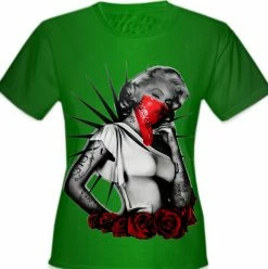 Bewild Marilyn Monroe Red Roses Girl's T-Shirt 11 Bewild Marilyn Monroe Red Roses Girl's T-Shirt