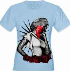 Bewild Marilyn Monroe Red Roses Girl's T-Shirt 12 Bewild Marilyn Monroe Red Roses Girl's T-Shirt
