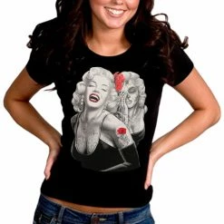 Bewild Cool Funny & Offensive Marilyn Monroe Smile Now Cry Later Girl's T-Shirt