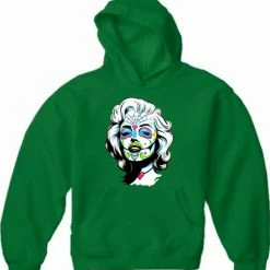 Bewild Marilyn Monroe Sugar Skull Face Adult Hoodie