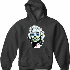 Bewild Marilyn Monroe Sugar Skull Face Adult Hoodie
