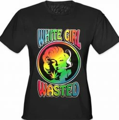 Bewild Marilyn Monroe - White Girl Wasted Girl's T-Shirt Cool Funny & Offensive