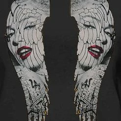Bewild Cool Funny & Offensive Marilyn Monroe Wings Girls T-Shirt