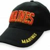 Bewild Marines Baseball Hat (Black) Brimmed Hats