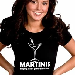 Bewild Cool Funny & Offensive Martinis Since 1927 Girls T-Shirt