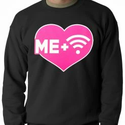 Bewild Me + Wifi = <3 Adult Crewneck Cool Funny & Offensive