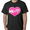 Bewild Cool Funny & Offensive Me + Wifi = <3 Mens T-shirt