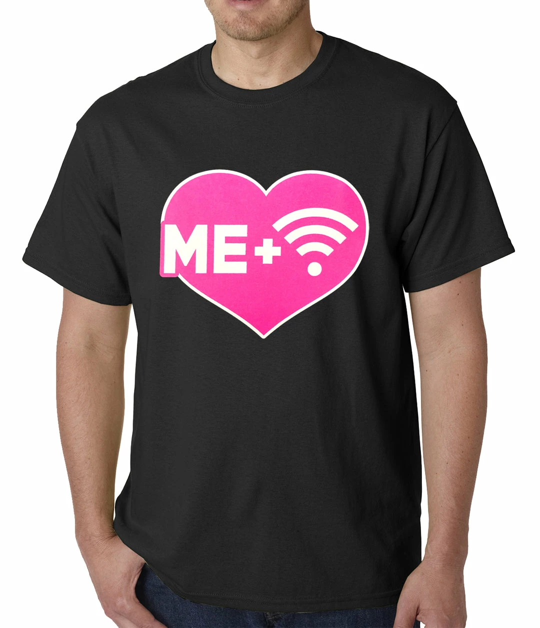 Bewild Cool Funny & Offensive Me + Wifi = <3 Mens T-shirt 4 Bewild Cool Funny & Offensive Me + Wifi = <3 Mens T-shirt