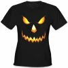 Bewild Mean Pumpkin Head Girls T-Shirt Cool Funny & Offensive