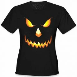 Bewild Mean Pumpkin Head Girls T-Shirt Cool Funny & Offensive
