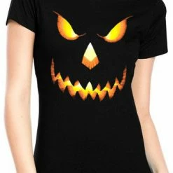 Bewild Mean Pumpkin Head Girls T-Shirt Cool Funny & Offensive