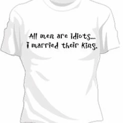 Bewild Cool Funny & Offensive Men Are Idiots Girls T-Shirt