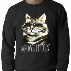 Bewild Meow's It Going Funny Cat Adult Crewneck