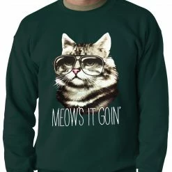 Bewild Meow's It Going Funny Cat Adult Crewneck