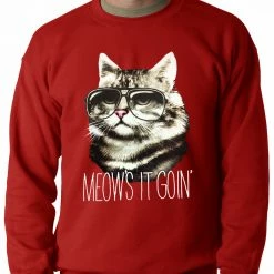 Bewild Meow's It Going Funny Cat Adult Crewneck