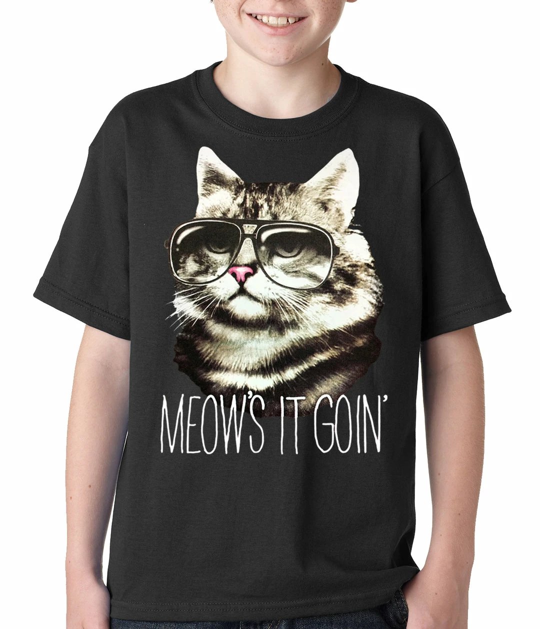 Bewild Meow's It Going Funny Cat Kids T-shirt 4 Bewild Meow's It Going Funny Cat Kids T-shirt