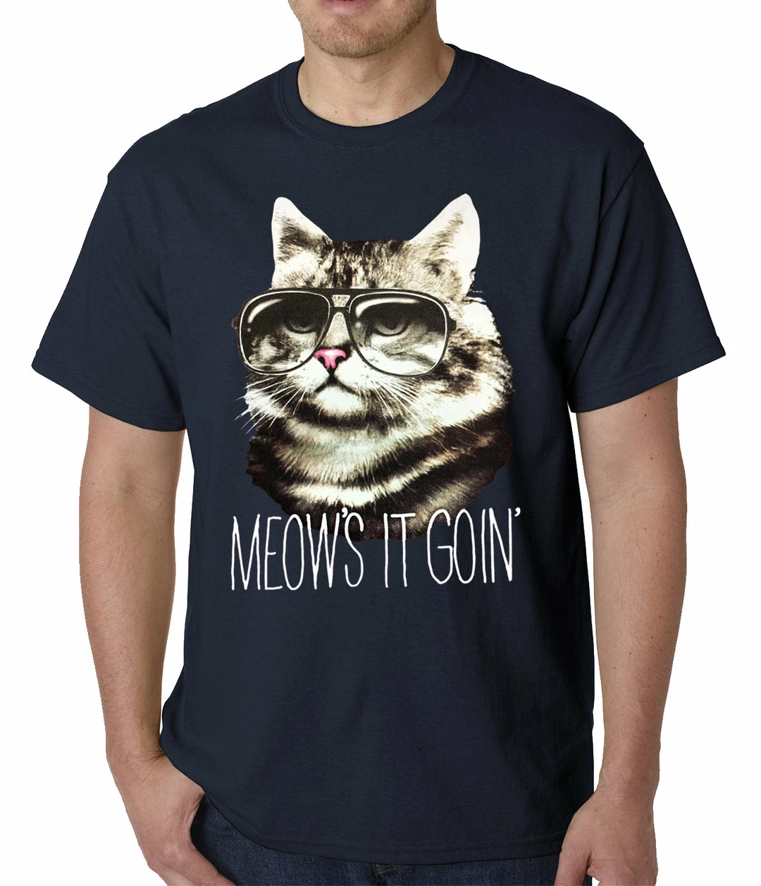 Bewild Cool Funny & Offensive Meow's It Going Funny Cat Mens T-shirt 10 Bewild Cool Funny & Offensive Meow's It Going Funny Cat Mens T-shirt