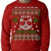 Bewild Meowy Christmas - ���Cool Cat With Glasses��� Ugly Christmas Adult Crewneck