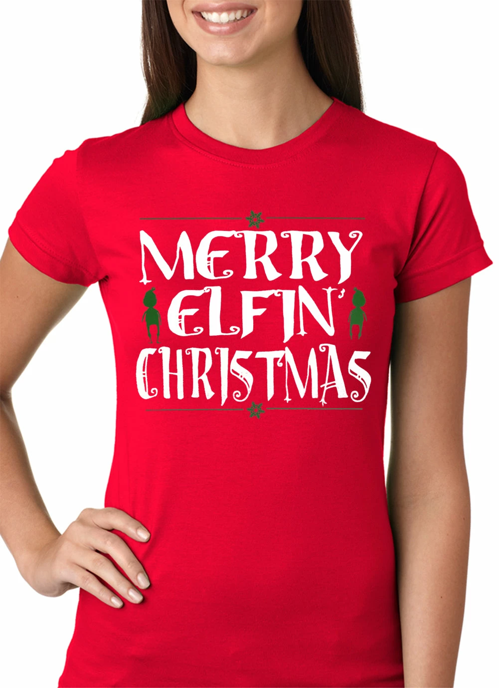 Bewild Merry Elfin' Christmas Funny Girls T-shirt Holiday Prints 3 Bewild Merry Elfin' Christmas Funny Girls T-shirt Holiday Prints