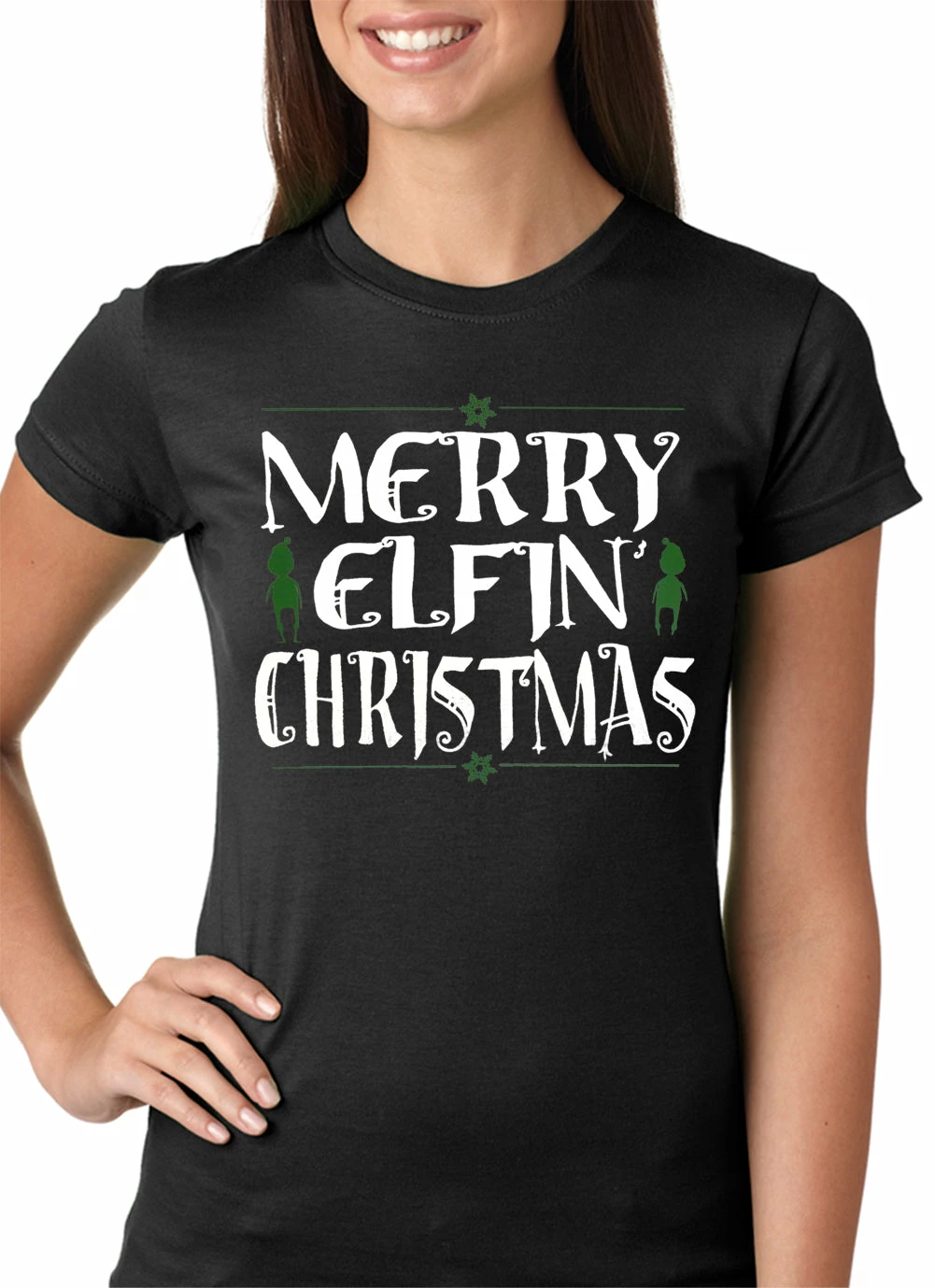 Bewild Merry Elfin' Christmas Funny Girls T-shirt Holiday Prints 5 Bewild Merry Elfin' Christmas Funny Girls T-shirt Holiday Prints