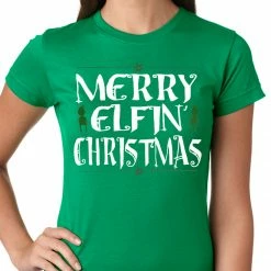 Bewild Merry Elfin' Christmas Funny Girls T-shirt Holiday Prints 10 Bewild Merry Elfin' Christmas Funny Girls T-shirt Holiday Prints